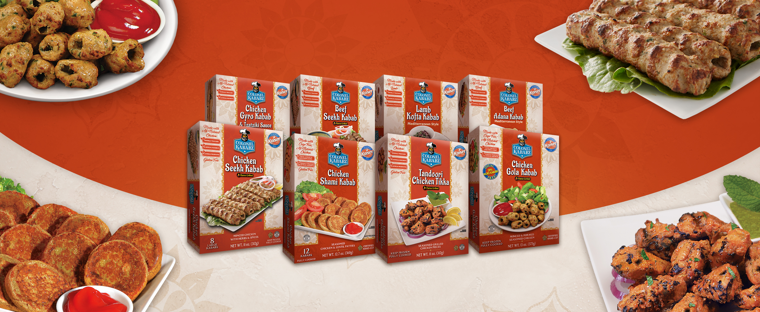 Colonel Kababz. Indian Kebabs. Mediterranean Kebabs. Shami kabab. Gola Kabab. Seekh Kabab.