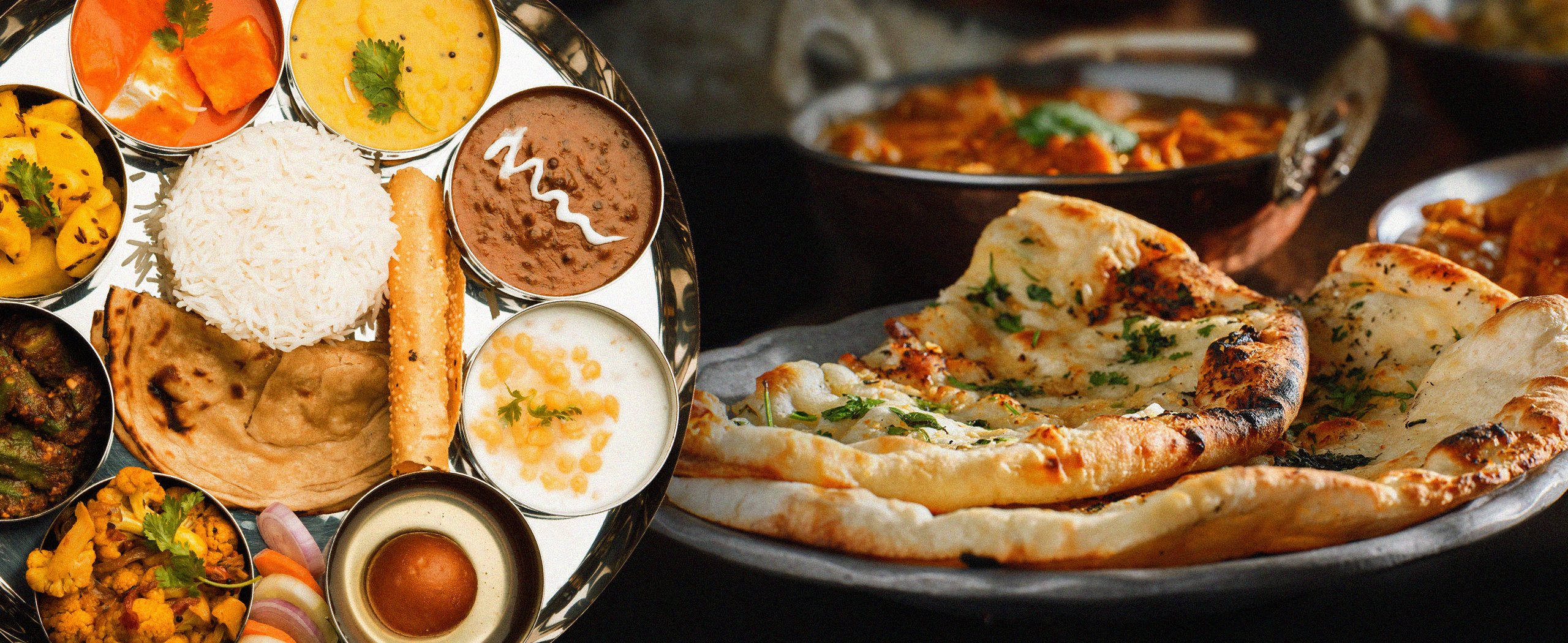 desi food pairings. what to eat butter chicken with. what to eat chicken korma with. how to serve chicken haleem. what goes with biryani? what to eat with chicken tikka? desi side dishes.